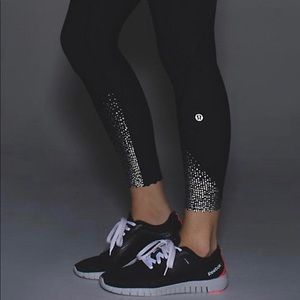 Reflective lululemon leggings; size 2/4